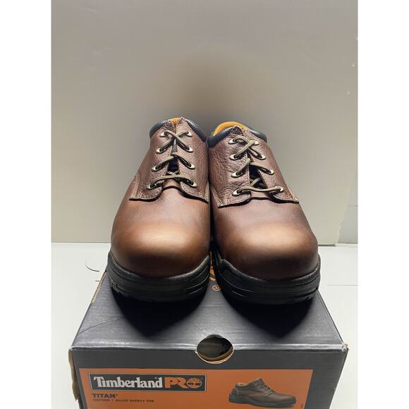 Timberland PRO TITAN Oxford Alloy Safety Toe Brown Men's 11.5M (New, With Box) - Picture 2 of 10